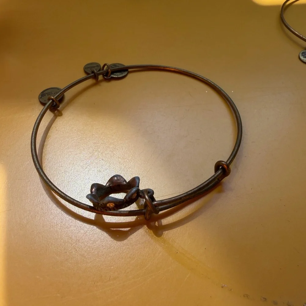 Lot of 8 Alex and Ani Gold Tone Bracelets